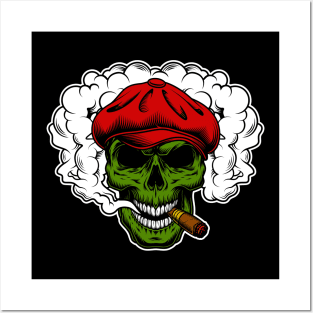 Dynamic Cigars Cigar Smoking Skull Posters and Art